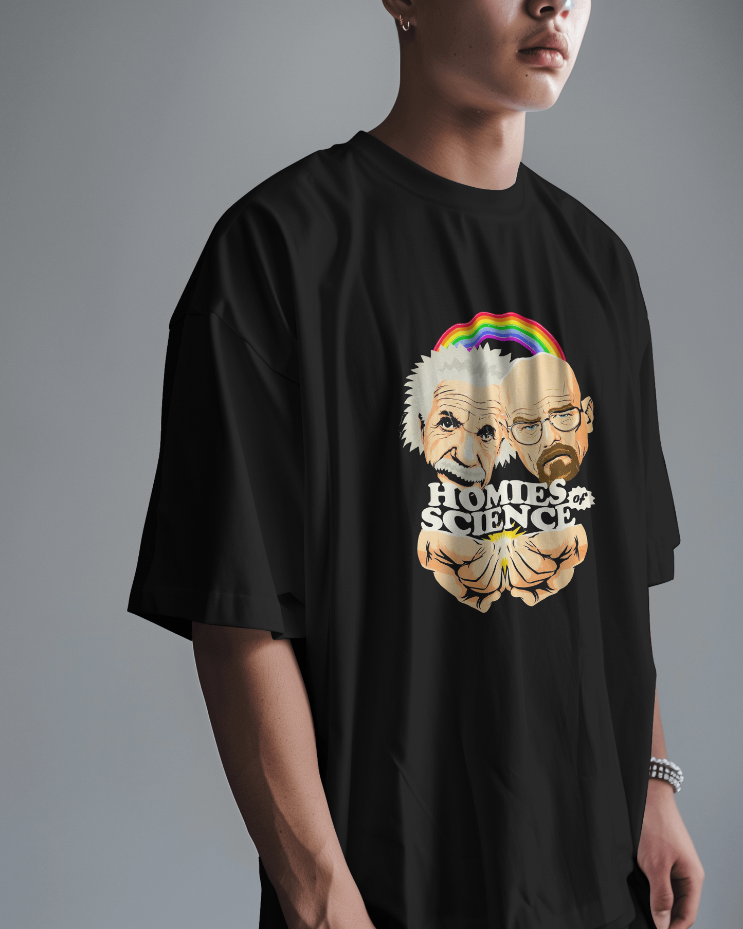 Oversized Homies of Science 100% Cotton T-Shirt| Unisex