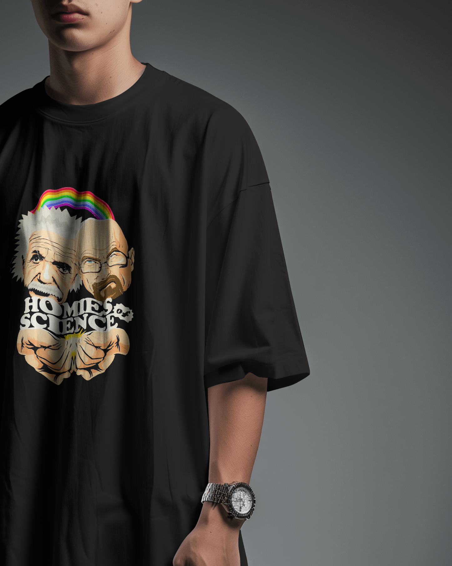 Oversized Homies of Science 100% Cotton T-Shirt| Unisex