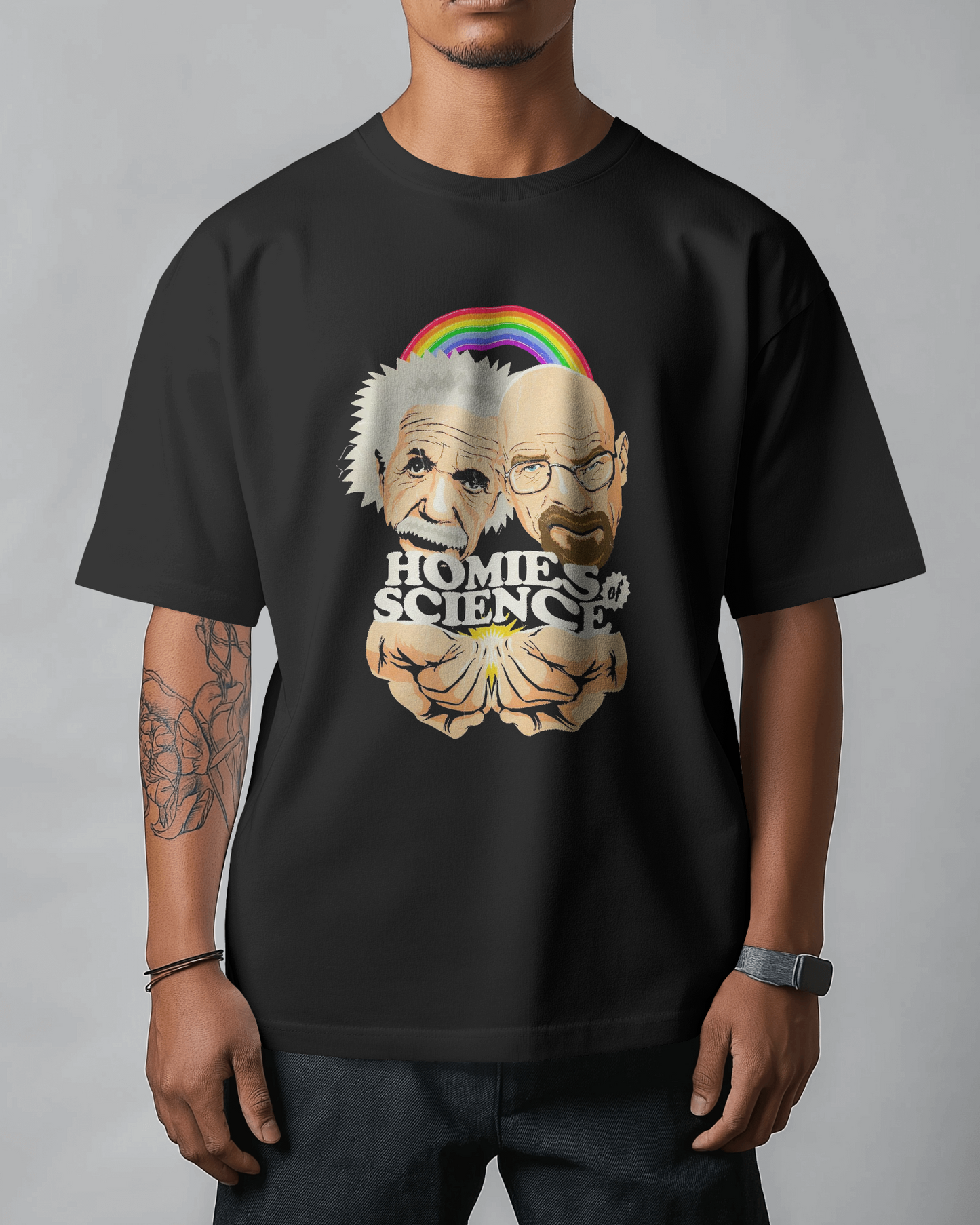 Oversized Homies of Science 100% Cotton T-Shirt| Unisex
